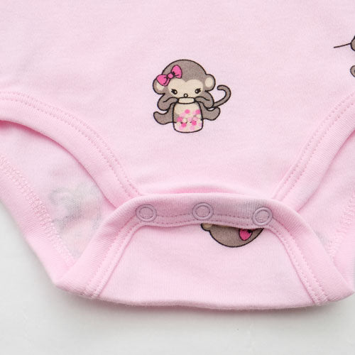 Baby Girl Long Sleeve Embroidered Light Pink Bodysuits Gift Packs