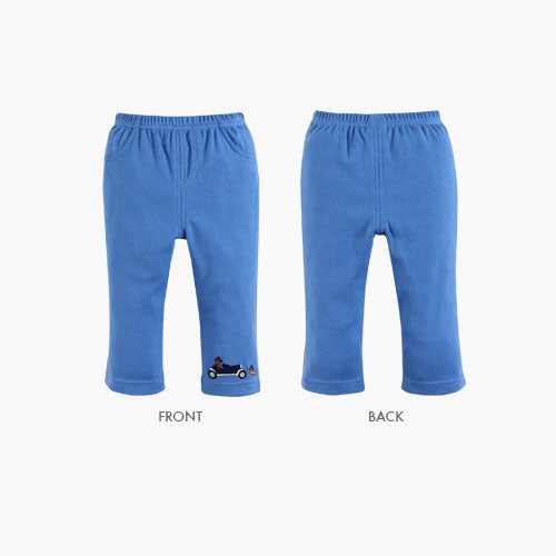 Baby Boy Embroidered Blue Strip Legging Pants Gift Bags