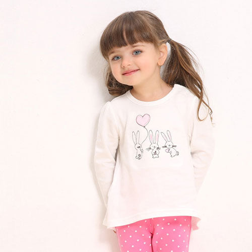 Baby Girl/Toddler Girl Embroidered Peplum Tee Top
