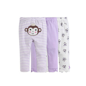 Baby Girl Toddler Girl Embroidered Purple Monkey Legging Pants Gift Bags