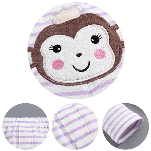 Baby Girl Toddler Girl Embroidered Purple Monkey Legging Pants Gift Bags