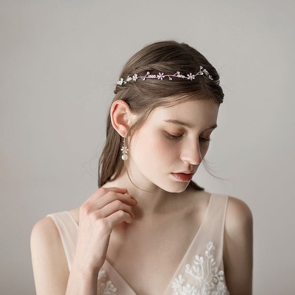 Pansy Bridal Hairband| Handmade| Wedding Headpiece