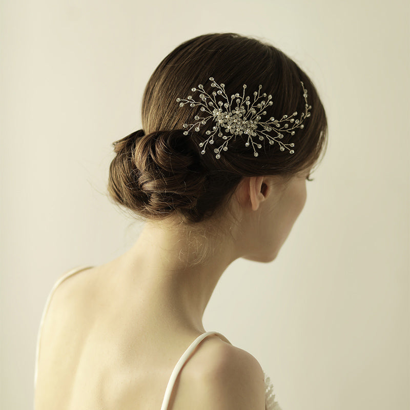 Lepto Crystal Bridal Hair Comb| Handmade| Wedding Headpiece