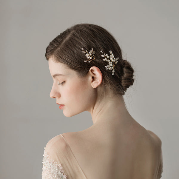 Muscari Bridal 2-piece Hair pins| Handmade| Wedding Headpiece