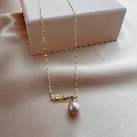 Flora Pearl Pendant Necklace| Sterling Silver