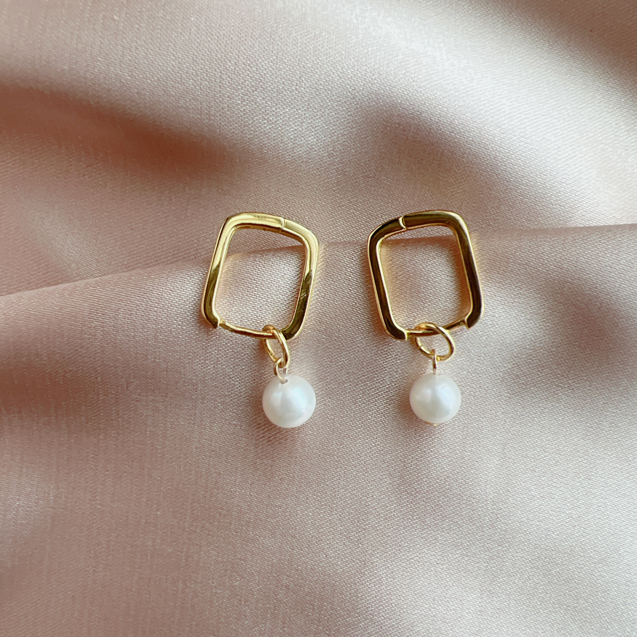 French Hoop 2 In 1 Earrings| With or Without Pearls