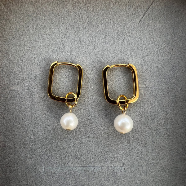 French Hoop 2 In 1 Earrings| With or Without Pearls